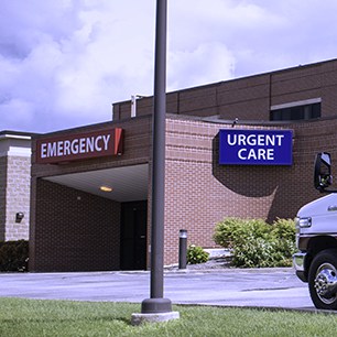 Emergency and Urgent care Entrance at Upland Hills Health